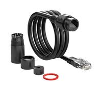 Générique Câble de câblage de caméra RJ45 Pigtail, Conception de connecteur fileté étanche pour la Disposition des appareils et la Couverture des connecteurs