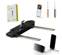 Générique Câble de charge de support téléphone invisible, câble charge rapide tressé 240W, adaptateur support amovible 2 en 1, 1,5 m, pour smartphone, ordinateurs portables et appareils jeu