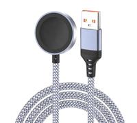 Générique Câble de Chargement de Montre tressé en Nylon avec, USB 2M | Rondelle de magnétique ronde, câble extérieur tressé, tête de jointe et cordon d ' alimentation