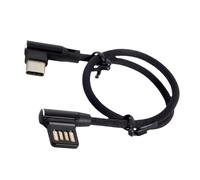 Générique Câble de chargement USB C 3.1 compact à angle gauche et droit, compatible avec les appareils mobiles et les tablettes, fil 28 AWG, conception mince, câble USB C coudé à gauche et à droite