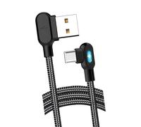 Générique Câble de Chargement USB C coudé, synchronisation de données Rapide, Cordon tressé renforcé pour téléphones et tablettes, Appareil téléphonique Flexible