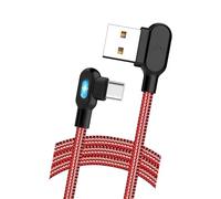 Générique Câble de Chargement USB C coudé, synchronisation de données Rapide, Cordon tressé renforcé pour téléphones et tablettes, Appareil téléphonique Flexible