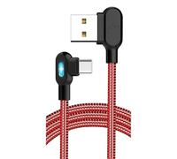 Générique Câble de Chargement USB C coudé, synchronisation de données Rapide, Cordon tressé renforcé pour téléphones et tablettes, Appareil téléphonique Flexible