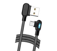 Générique Câble de Chargement USB C coudé, synchronisation de données Rapide, Cordon tressé renforcé pour téléphones et tablettes, Appareil téléphonique Flexible