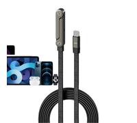 Générique Câble De Chargeur Avec Support Invisible Type C | Accessoires smartphone 2-en-1,Câble de Charge Rapide - pour bureau domicile hôtel joueurs adultes passionnés de technologie voiture dortoir