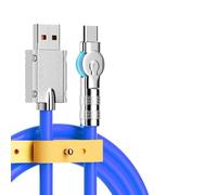 Générique Câble de chargeur USB de type C à charge rapide - Flexible et durable 6 A, 120 W, câble USB de type C, câble rotatif à 180° pour le de données et les jeux, charge rapide pour téléphones