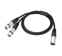 Générique Câble de connecteurs XLR 3 Broches 1M 2F pour systèmes Professionnels Boîtier en métal Mécanisme de Verrouillage sécurisé Transmission Stable Câble Professionnel