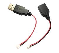 Générique Câble de Connexion USB vers XH2.54-2P, 200 mm, connecteur USB A vers XH2.54, 2 Broches, kit de réparation, Connexion fiable mâle et Femelle