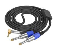 Générique Câble de dérivation stéréo Flexible avec connecteurs 3, 5 mm à Deux connecteurs 1/4" Adaptateur 3, 5 mm à Double 1/4 pour appareils musicaux