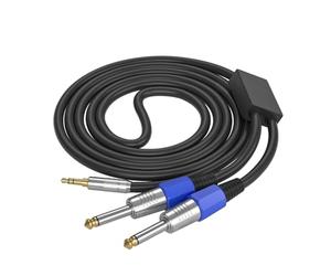 Générique Câble de dérivation stéréo Flexible avec connecteurs 3, 5 mm à Deux connecteurs 1/4" Adaptateur 3, 5 mm à Double 1/4 pour appareils musicaux