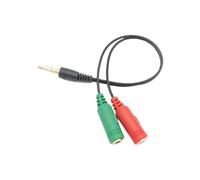 Générique Câble de Distributeur de Microphone - Splitteur de Casque Durable | Adaptateur tressé de Audio | Splitter du Casque | Accessoire Audio de Haute qualité adapté aux Jeux, à l'enregistrement