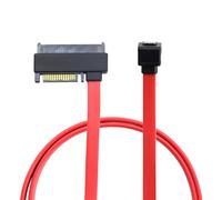 Générique Câble de données du serveur SFF-8482 port femelle 7P rouge | Câble de données avec bornes dorées pour la configuration de la connexion du disque interne et la gestion organisée