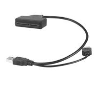 Générique Câble de Données en Cuivre pour Disque Dur 2,5 Pouces USB 2.0 vers Interface 7+15 Broches Alimentation Haute Vitesse pour Ordinateur Portable et PC