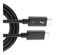 Générique Câble de données Thunderbolt5 120 Gbps avec prise en double écran 8K 60 Hz et rapide 5A pour Thunderbolt5