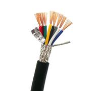Générique Câble de Gaine de Fil blindé 6, 8 Noyau 1mm² avec Fil de Commande de Signal de Signal à Double Bouclier en cuivre en cuivre. Rvvp (Couleur : 5m, Taille : 8-Core 1mm2)