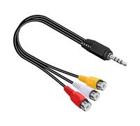 Générique Câble de raccordement pour écran de projecteur 3, 5 mm mâle, 25cm | Adaptateur vidéo pour utilisation Media Box