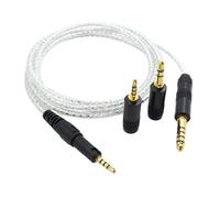 Générique Câble de remplacement pour casque Technica ATH-M50X avec prise 2, 5 mm / 3, 5 mm / 4, 4 mm Profitez d ' un son clair et net Fil plaqué argent