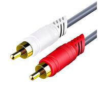 Générique Câble de Son stéréo 2RCA, câble de connecteurs 2 mâles à 2 mâles pour HDTV, amplificateurs et systèmes HiFi, Cordon de Son HiFi