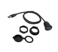 Générique Câble de USB encastré, Capuchon de coupleur fileté, B | Rallonge USB intégrée mâle-femelle, couvercle attaché, écrous de fixation, Console, ordinateur, commodité d ' accès