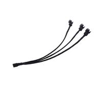 Générique Câble de Ventilateur PC 4 Broches Noir Design Serpent Automatique, Répartiteur 3 Sorties en Plastique pour Refroidissement Ordinateur