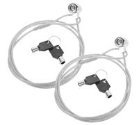 Générique Câble de Verrouillage lliage, Lot de 2 Sets | Design Flexible, Prise en Main Facile, Usage Simple, Léger, pour Sécurité Extérieure et Matériel Informatique