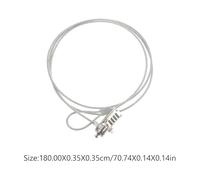 Générique Câble de Verrouillage en Acier Argenté pour Ordinateur Portable et TV, Sécurité Renforcée Verrou Facile à Utiliser, Câble Antivol de 1,8 M