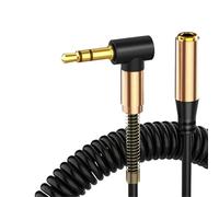 Générique Câble d'extension Audio AUX à ressort 3.5mm, Jack 3.5 mâle à femelle, câble d'extension Audio rétractable