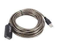 Générique Câble D'extension USB 2.0 10 Mètres Noir Amplificateur de Signal en Cuivre et PVC, Compatible pour Prolonger Connexion PC et Réseau