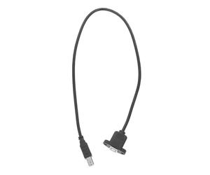 Générique Câble D'extension USB 2.0 B Noir de 50 Cm pour Imprimante et Scanner Connecteur Coudé, Matériau Caoutchouc et Cuivre, Plug and Play Forte Résistance la Traction