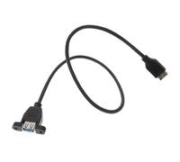 Générique Câble D'extension USB Type-e vers USB 3.0a Design Compact et Léger, Matériau PVC Noir, Accessoires Inclus Vis pour Montage sur Panneau Ordinateur