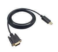 Générique Câble Displayport vers Vga 1,8 M Noyau en Cuivre, Connexion Haute Définition pour Projecteur et Écran, Adaptateur pour Moniteur Vidéo Fiable et Solide