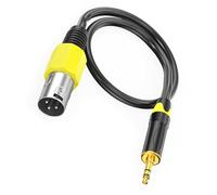Générique Câble équilibré 3.5mm XLR, coque métallique, Double blindage pour micros d ' alimentation et appareils de Studio, câble adaptateurs sonores blindés en métal