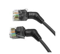 Générique Câble Ethernet CAT6A 10Gbps, cordon de raccordement rotatif à 90/360 degrés, connecteur Rj45 10G for routeur d'ordinateur portable, réseau Pc Lan(0.15m)