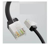 Générique Câble Ethernet Cat6A F/UTP 1,5 M, cordon de raccordement RJ45 court et fin de 4,8 mm, LAN haut débit 10 Gbit/s, réseau flexible for panneau à commuter, prise en charge POE(1M)