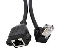 Générique Câble Ethernet coudé à 90 degrés, rallonge Ethernet Cat6 RJ45, Installation Facile dans Les espaces restreints, Cordon de Mise en réseau à Vitesse Rapide