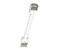 Générique Câble Ethernet pour Modem routeur 0, 15 M, White | Forme de prise RJ45 compacte, corps recouvert de PVC pour un placement propre sur de courtes distances