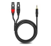 Générique Câble femelle Flexible de 3.5mm à 3 broches, cordon auditif OFC pour lecteurs multimédia et systèmes, adaptateur stéréo