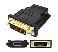Générique Câble Hdmï DVI - Convertisseur Bidirectionnel DVI-I 1080P Mâle-Mâle | Adaptateur Interface Multimédia Haute Définition | Transmission Signal Stable Plaqué Or en Cuivre pour Écran TV