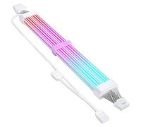 Générique Câble Lumineux Flexible 12 + 4 Broches pour Carte, White | Conception flexible en silicone avec synchronisation ARGB pour la personnalisation de et les plates-formes de