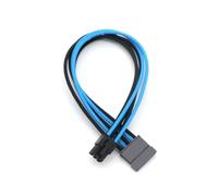 Générique Câble modulaire à manchon unique 6 broches vers SATA 15(50cm,Black-Light Blue)