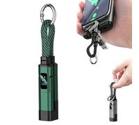 Générique Câble porte-clés 4 en 1 avec écran intelligent, câble de données court pour téléphone avec recharge rapide 65 W, chargeur multi-usage portable pour téléphone (Vert)