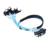 Générique Câble Professionnel SAS4.0 6SATA à 6SATA 7PIN pour Serveur de données, pour disques durs, Utilisation du câble de disques durs à Force d ' Insertion 55.5n