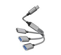 Générique Câble répartiteur d'extension usb1 à 3 ports, convertisseur - Adaptateur multi-USB, ligne de charge de de données, connecteur d'extension de fil de hub de synchronisation durable pour ordin