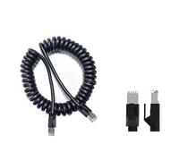 Générique Câble réseau CA6A RJ45 à ressort 8 broches Kilomega avec câble Ethernet blindé for caméra RJ45 8 conducteurs mâle vers mâle, ligne industrielle PUR(Black,10 meters)