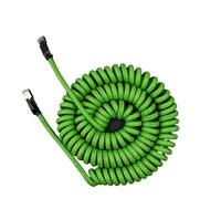 Générique Câble réseau CAT6A Gigabit blindé à ressort, 8 broches RJ45, câble Ethernet spiralé for servomoteurs, ligne PUR industrielle CTA6A for robots(3 meters)