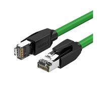 Générique Câble réseau industriel 10G double blindage CAT5E CAT6A CAT8 Profinet Servo EtherCAT Ethernet Gigabit haute flexibilité à 8 broches(CAT6A Green,300cm)