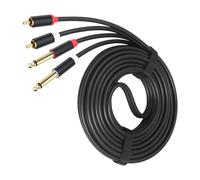 Générique Câble sonore 1/4 Pouces à 2RCA, 6.35mm pour Double câble d ' Insertion 2RCA, séparateur en Y, interconnexion bidirectionnelle, cinéma Maison