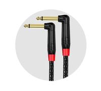 Générique Câble stéréo 6, 35 mm à 6, 35 mm coudé Droit, Mono 5M | Câble d ' interconnexion équilibré pour guitare, cordon tressé stéréo pour basse / claviers