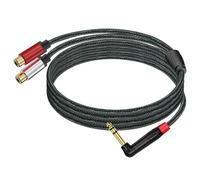 Générique Câble stéréo TRSs 2RCA de 6, 35 mm, fiches à angle droit de 90 degrés, noyaux, gaines en PVC pour connecteurs d ' équipement professionnel de cinéma maison
