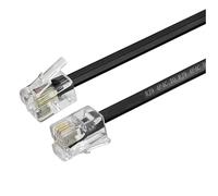 Générique Câble téléphonique RJ9 -RJ9 mâle vers 4P4C, cordon de données modulaire, extension vocale du combiné(0.3m)